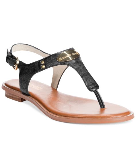 michael kors women's mk plate thong flat sandal|michael kors flat thong sandals.